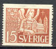 Sweden 1946 Mi. 318a Angel Cathedral Of Lund MH - Ungebraucht