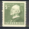 Sweden 1943 Mi. 302A Oscar Montelius, Arceologist 2-sided Perf. MNH ** - Unused Stamps