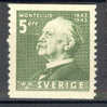 Sweden 1943 Mi. 302A Oscar Montelius, Arceologist 2-sided Perf. MNH ** - Ungebraucht