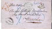 GBP070/ Liverpool-Warschau 1853, Mehrfach Taxiert - Lettres & Documents