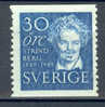 Sweden 1949 Mi. 347A August Strindberg, Poet 2-sided Perf MH - Nuovi