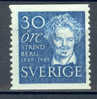 Sweden 1949 Mi. 347A August Strindberg, Poet 2-sided Perf MH - Neufs