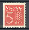 Sweden 1951 Mi. 429a Dl      5 Öre Numeral 3-sided Perf MH* - Ongebruikt