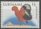 REPUBLIEK SURINAME 1985 ZBL 470 VOGEL BIRD OISEAU - Hühnervögel & Fasanen