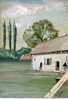 MAISON DE CAMPAGNE  -  GOUACHE REALISEE PAR  A LANDIRAY SUR UN PAPIER CARTONNEE - Gouaches