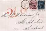 GBV171/ London-Schweden 1873. Mischfrankatur 2 ½ D Paid - Briefe U. Dokumente