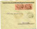 1918  Lettre Affranchie Bande De 4 Facit 68 - Lettres & Documents