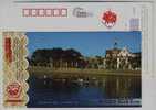 Boat Rowing,European Style Building,China 2008 Tianjin New Year Greeting Pre-stamped Card - Rowing