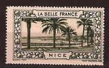 VIGNETTE LA BELLE FRANCE 54 X 32 Mm - Erinnophilie - NICE - NEUF Gomme D´origine Sans Charniere - Tourisme (Vignettes)