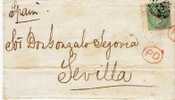 GBV184/ Briefvorderseite Mit Mi. 15/Iv.20, (Breitrand) P.D. Nach Sevilla (hoher Katalogwer Der Marke) - Lettres & Documents