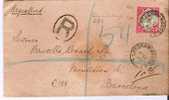 GBV187/ Mi. 92a, Einschreiben Barcelona 1897, Lochung GBL (Perfin) - Storia Postale