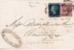 GBV189/ Six Pence + 2 Pence 1864 England Franco (Amsterdam) - Briefe U. Dokumente