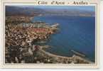 Antibes. Côte D´Azur. Vue Aérienne: La Plage De Ponteil, La Vieille Ville, Le Port De Plaisance, Le Fort Carré. - Antibes - Oude Stad