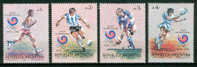 Republica Argentina (Argentine) : J.O. Séoul 1988, 4 Timbres Neufs** Dentelés, Athlétisme, Football, Hockey, Tennis - Ete 1988: Séoul