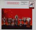 Seven Champion Cup,China 2001 The 46th Table Tennis World Championship Advertising Pre-stamped Card - Tennis De Table