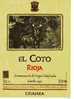 ETIQUETTE DE VIN - ESPAGNE - RIOJA - EL COTO - COSECHA 1996 - CERF - Ciervos