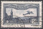 France 1930 Yvert Poste Aérienne 5 O Cote (2012) 4.60 Euro Avion Survolant Marseille Cachet Rond - 1927-1959 Oblitérés