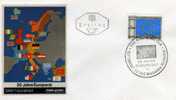 20 Jahre Europarat 1969 Flaggen Der Mitgliedsländer EU - Sterne Österreich 1292 + FDC 2€ - Enveloppes