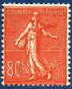 203  Semeuse Lignée 80c  Neuf *  1924-32 - 1903-60 Semeuse A Righe