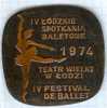 Music Ballet Poland Lodz Pologne Polen 1974 Medal Medaille Dance - Non Classés