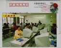 Computer Classroom,,China 2001 Shangyu High School Advertising Pre-stamped Card - Informatica