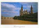 Postal, Vista,  El Pilar Y Rio Ebro Post Card - Zaragoza