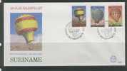 REP. SURINAME 1983 ZBL FDC E74 A+B LUCHTBALLON AIR BALLOON - Luchtballons