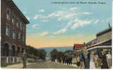 Seaside Oregon Street Scene On Vintage Postcard, Cafe(?) On Right - Other & Unclassified