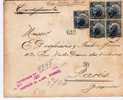 Cu001a/ Kuba.  Schwerer Brief , Einschreiben, 1906. Tarif 25 C. Nach Paris - Covers & Documents