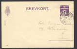 Denmark 7 øre Stationery (119) Used KØBENHAVN OMK. 14, 26.5.36 (No Common Cancel!!) - Interi Postali