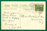 US - 1913 BALBOA  Scott # 397  On Christmas Embossed Card - Imperforate Al Left - From PITMAN - Covers & Documents