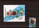 Gemeinsamer Interkosmos-Flug SU Und Indien Sowjetunion 5371/4+Block 172 O 4€ Bloque Hoja M/s Space Sheet Bf CCCP SU USSR - Asia