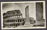 Italy PPC Roma Colosseo Cancelled Roma Perrovia  6.1.1947 To Denmark (2 Scans) !! - Coliseo