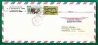 FAUNA - RHINOCEROS + PANTHER VF AIR MAIL COVER GUINEE To ANDERSON, SC - Rhinozerosse