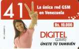 TARJETA DE UNICA DE VENEZUELA DE DIGITEL GSM  CHICA - Venezuela