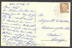 Denmark PPC Ribe View Over Town Incl. Bureau Bahnpost Railway FREDERICIA - STRUER Cancel 1956 To Sweden (2 Scans) !! - Covers & Documents