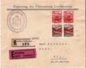 Lie066/  LIECHTENSTEIN - Dienstpost 27.2.38 Mit D 13 + 15a (Paare),Express, Einschr. - Briefe U. Dokumente