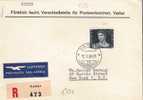 Lie070/ LIECHTENSTEIN -  Ikarus EF 12.10.1948, FDC, Einschreiben Nach USA - Covers & Documents