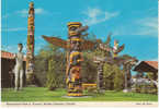 Victoria BC Thunderbird Park Native Totem Poles Indian Art On Modern Postcard - Victoria