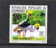 CONGO : Oiseau -GRUES COURONNEES (Balearica Pavonina) -Famille Des Grues - Grues Et Gruiformes