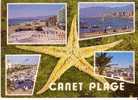 CANET  - SAINT NAZAIRE  En  ROUSSILLON  - La Place De La Méditerranée, La Plage, Le Port  - Etoile De Mer - N° 212 - Canet En Roussillon