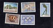 Greece - Olympic Games Day Set - Scott # 886-890 - Unused Stamps