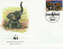 ELEPHANT FDC  OUGANDA 1983 SERIE WWF MODELE2 ELEPHANTS - Elefantes