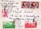 J324 JAPAN - / Schön Frankierter Brief  Ex Morioka (cover) Nach Oran,  Algerien 1954, Mit Blockmarken - Storia Postale