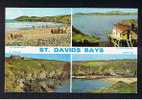 1972 Multiview Postcard St Davids Bays With St Justinians Lifeboat Station Pembrokeshire Wales - Ref 279 - Pembrokeshire