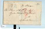 NEDERLAND VOORFILATELIE BRIEFOMSLAG ALKMAAR - AMSTERDAM GEDATEERD 23-05-1845. MET ROOD POTLOOD 30 CENT PORTO - ...-1852 Precursores