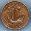 Grande-Bretagne Half Penny 1943 Ttb+ - C. 1/2 Penny