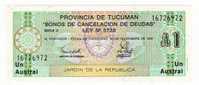 1 Austral 1991 Province De Tucuman -argentine- - Argentina