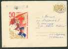 USSR RUSSIA POLICE MILITIA, 50th ANNIVERSARY OF SOVIET MILITIA, 1967 USED COVER, POSTAL STATIONARY - Politie En Rijkswacht