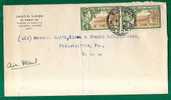 JAMAICA - VF 1947 AIR MAIL COVER From KINGTON To PHILADELPHIA  - Pair Of CITRUS GROVE Stamps - Jamaique (1962-...)